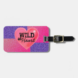 Vild Heart Söt Glitter Kärlek Travel Bagagebricka