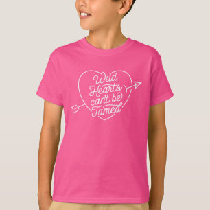 Vild Hearts kan inte Tamed / Rosa T-Shirt