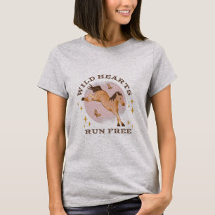 Vild Hearts Springa Free Horse and Butterflies T-S T Shirt