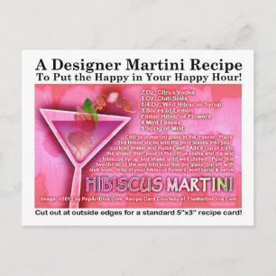 Vild Hibiscus Martini Recept-vykort Vykort