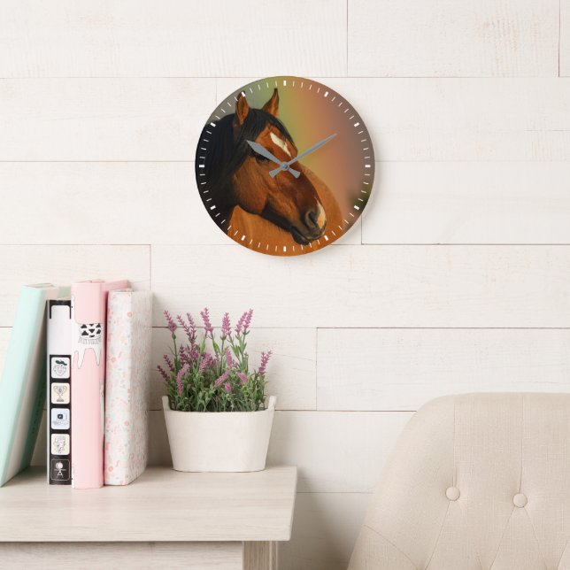 Vild Hingst, Gyllene Ljus och Regnbåge Stor Klocka (Läsesal)