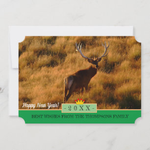 Vild Hjort & Gott nytt år! Önskemål Card/Zeeland Julkort