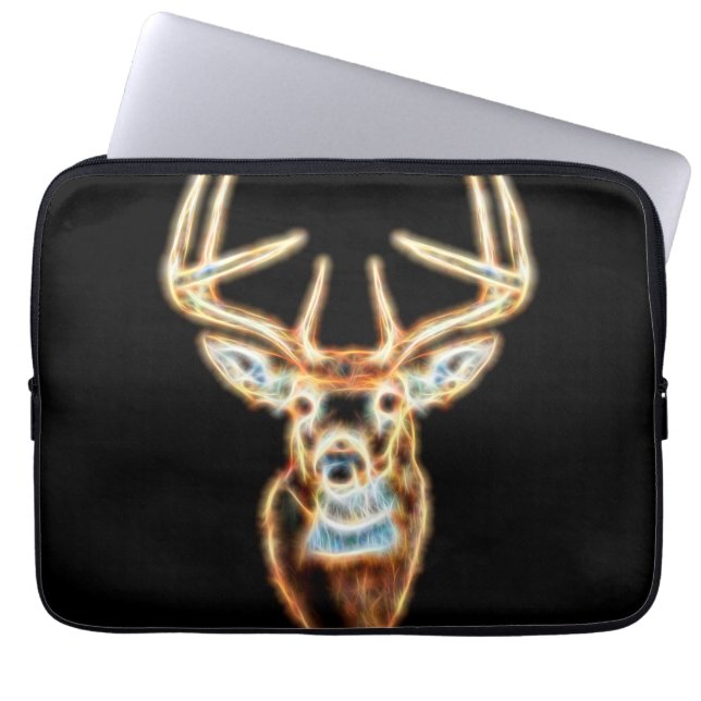 Vild Hjort Head Energy Spirit Laptop Sleeve (Framsidan)