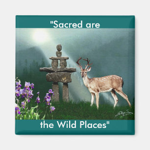 Vild Hjort & Inukshuk Wilderness Gift Magnets Magnet
