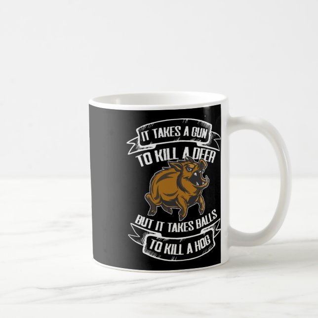 Vild Hog Hunting Boar Hunting Kaffemugg (Höger)