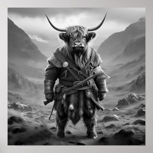 Vild Höglands Krigare: Den Modiga Ko Vikingen Poster (Framsidan)