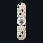 Vild Honeycomb Queen Bee Abstrakt Hexagon Mönster Mini Skateboard Bräda 18,5 Cm<br><div class="desc">En unik vild drottning och abstrakt hexagon mönster honeycomb-skateboard för flickor. Var drottningen på bordningsplatsen med ett unikt stil.</div>