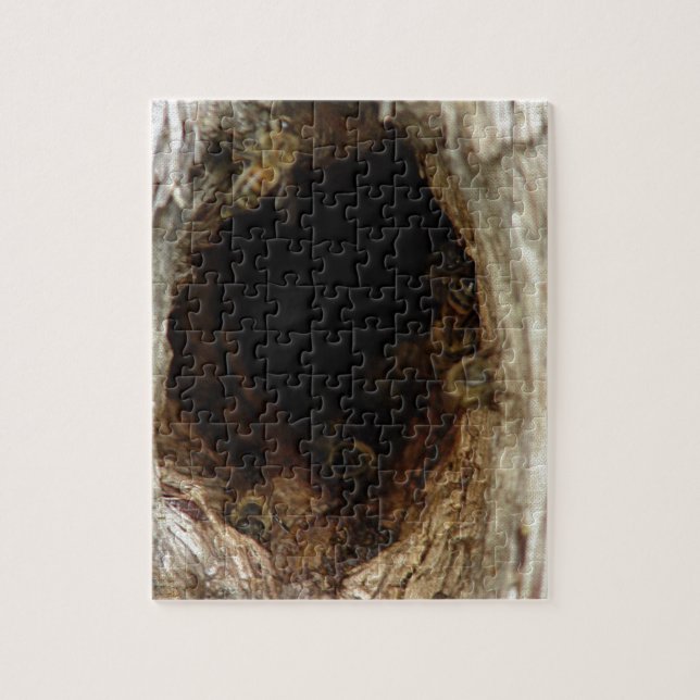 Vild Honungsbin i ett ihåligt Träd Pussel (Vertikal)