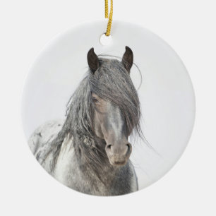 Vild Hoofbeats Ornament - Blue Zeus Porträtt