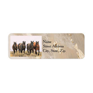 Vild Horse Adressetiketter Returadress Etikett