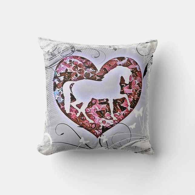Vild Horse and Butterflies Kudde (Framsida)