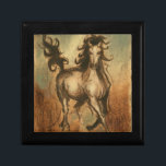 Vild Horse and Warm Färg Smyckeskrin<br><div class="desc">Ethan Harper är känd för sina abstrakter. Han tycker om att måla hästar och landskap,  och bild är inget undantag. Den skarphet bläck som används på vildens häst blandas perfekt med varmt färg i bakgrunden.</div>