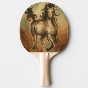 Vild Horse and Warm Färger Pingisracket