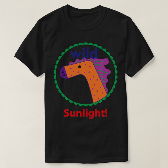 Vild Horse art Sunlight T Shirt (Design framsida)