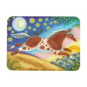 Vild Horse Backe Folk Art MAGNET Susan Brack