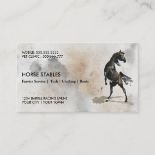 Vild Horse Equestrian Farrer Barrel Tävla Visitkort