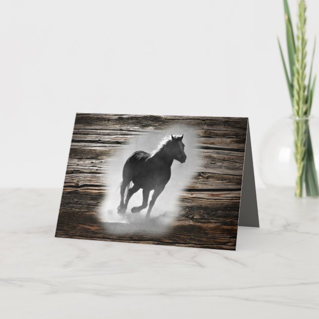 Vild Horse Galloping Kort (Framsida)