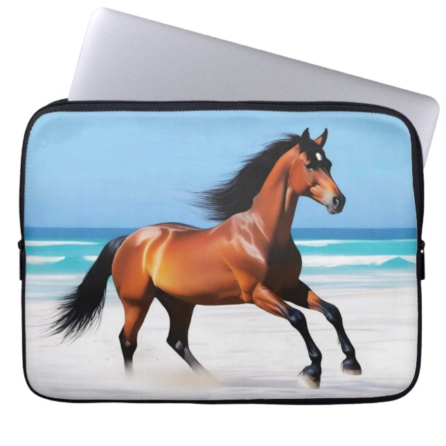 Vild Horse Galloping på ett segment Laptop Fodral (Framsidan)
