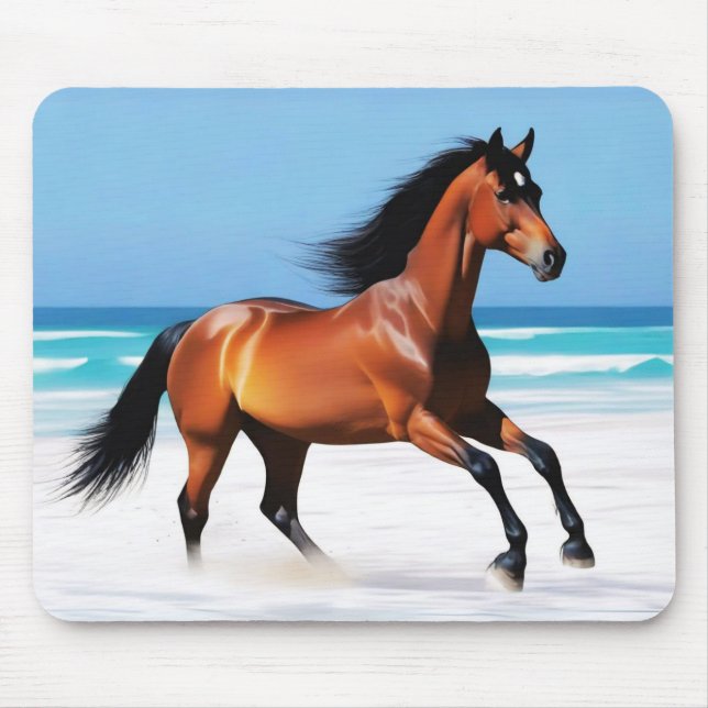 Vild Horse Galloping på ett segment Musmatta (Framsidan)