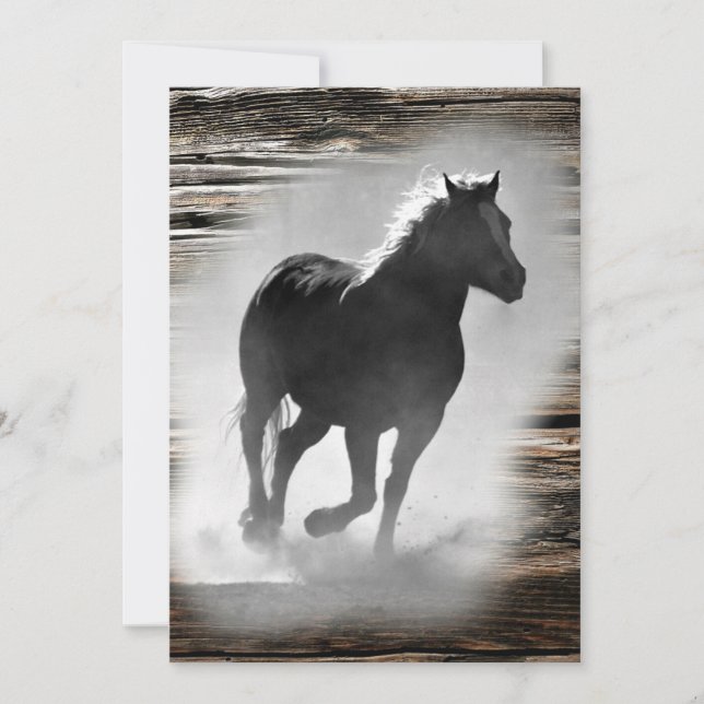 Vild Horse Galloping Tack Kort (Framsida)