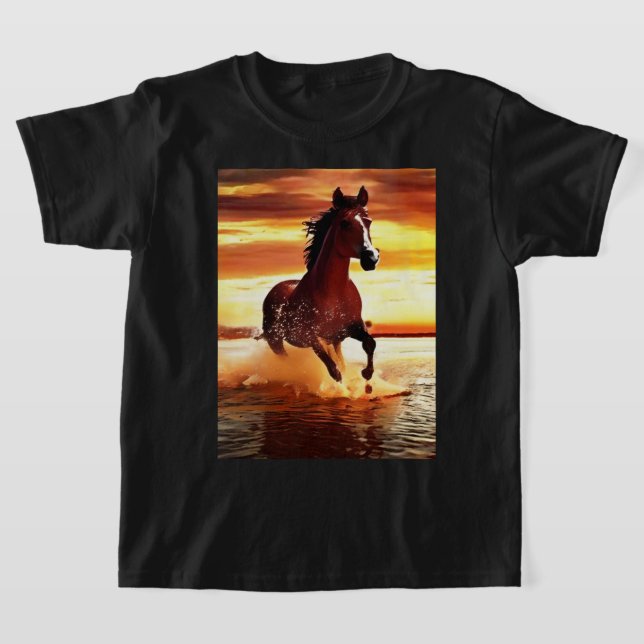 Vild Horse Galloping through Surfa Barn Tee (Laydown)