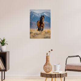 Vild Horse in Mountain Plains Poster