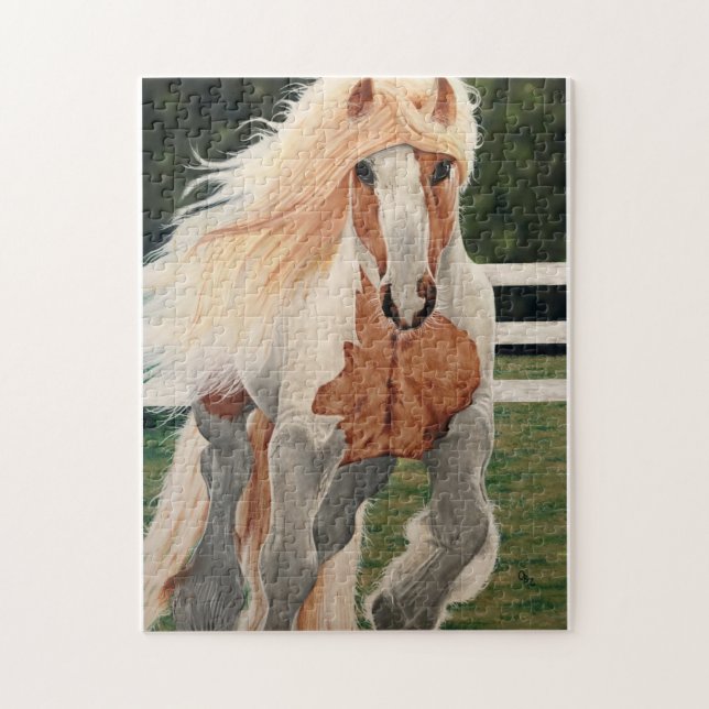 "Vild Horse" Jigszawa Puzzle Pussel (Vertikal)