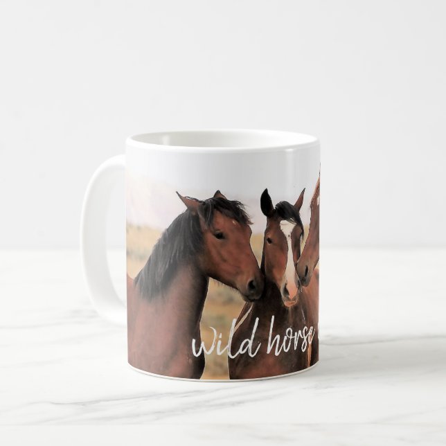 Vild Horse Lover Kaffemugg (Framsida vänster)