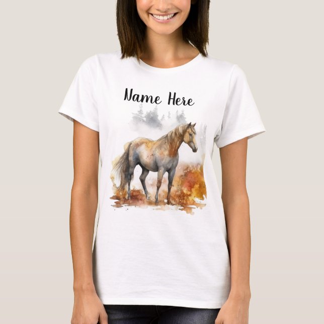 Vild Horse No. 1 Personlig T Shirt (Framsida)