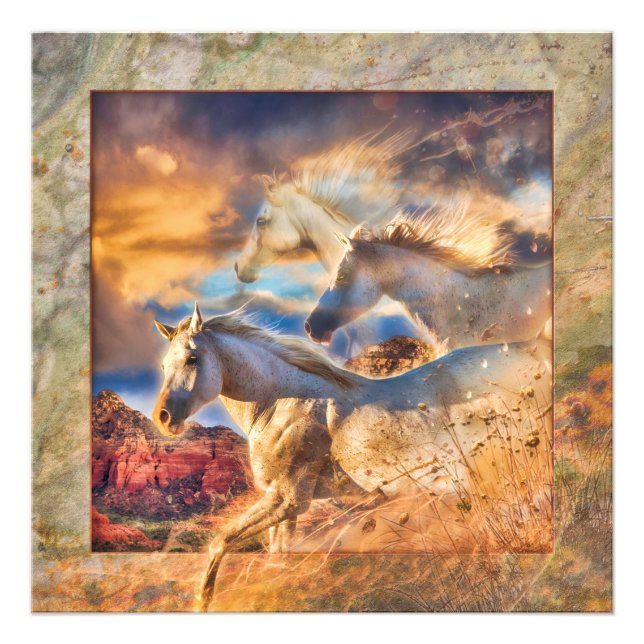Vild Horse Spirits ’TRINITY’ Fototryck (Framsidan)