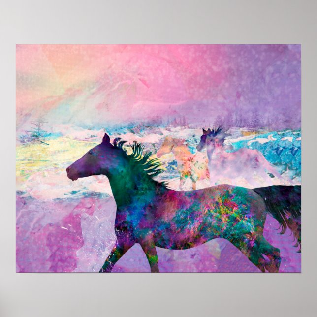 Vild Horse Spirits VI ÄR LAND Poster (Framsidan)