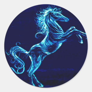Vild Horse Stickers Runt Klistermärke