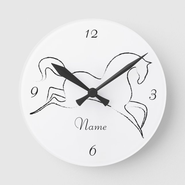 Vild Horse Thunder_Cove Rund Klocka (Framsida)