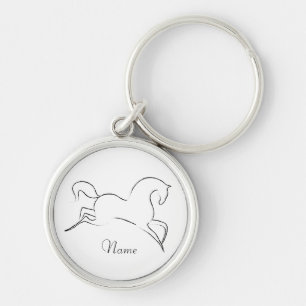 Vild Horse Thunder_Cove Rund Silverfärgad Nyckelring