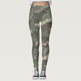 Vild Horses Camouflage Mönster Leggings