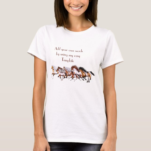 Vild Horses Herd Shirt T-shirt (Framsida)