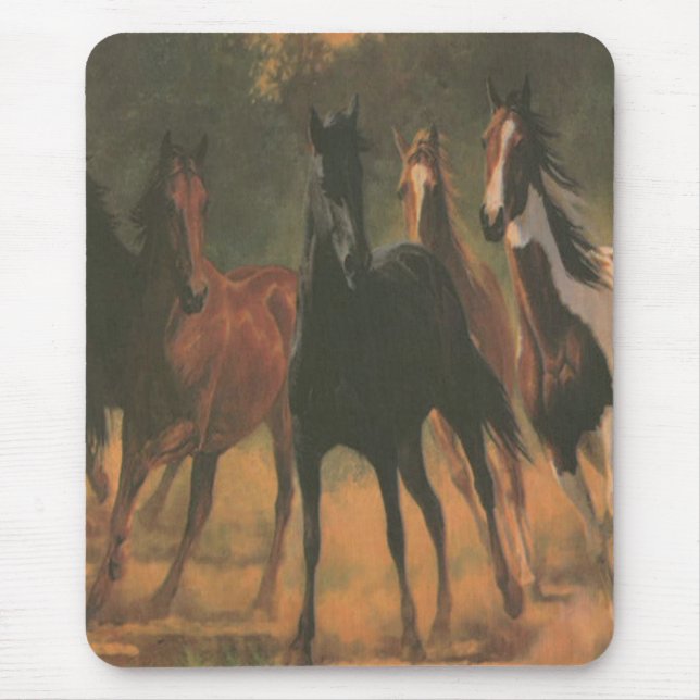 Vild Horses Mouse Pad Musmatta (Framsidan)