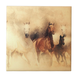 Vild Horses Mustangs Kakelplatta