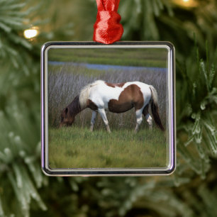 Vild Horses of Assateague Ceramic Ornament