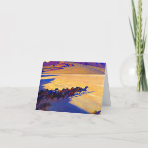 Vild Horses of Nevada, 1927 av Maynard Dixon Tack Kort