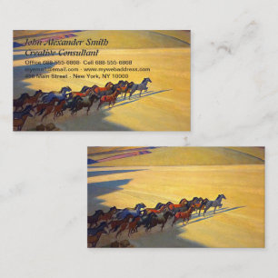 Vild Horses of Nevada av Maynard Dixon Visitkort