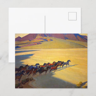 Vild Horses of Nevada av Maynard Dixon Vykort
