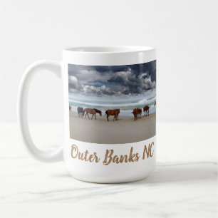 Vild Horses Outer Banker OBX NC Corolla Kaffemugg