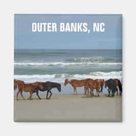 Vild Horses Outer Banker OBX North Carolina Magnet