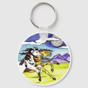 Vild Horses Running Free Nyckelring