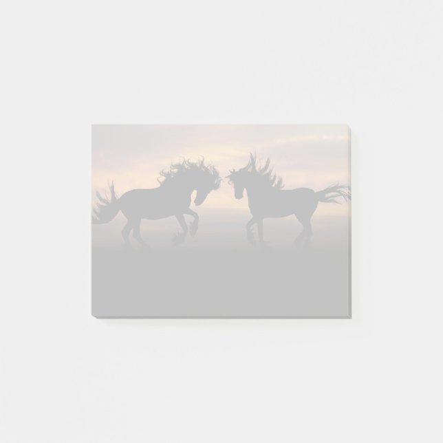 Vild Horses Silhouette Post-it Block (Framsida)