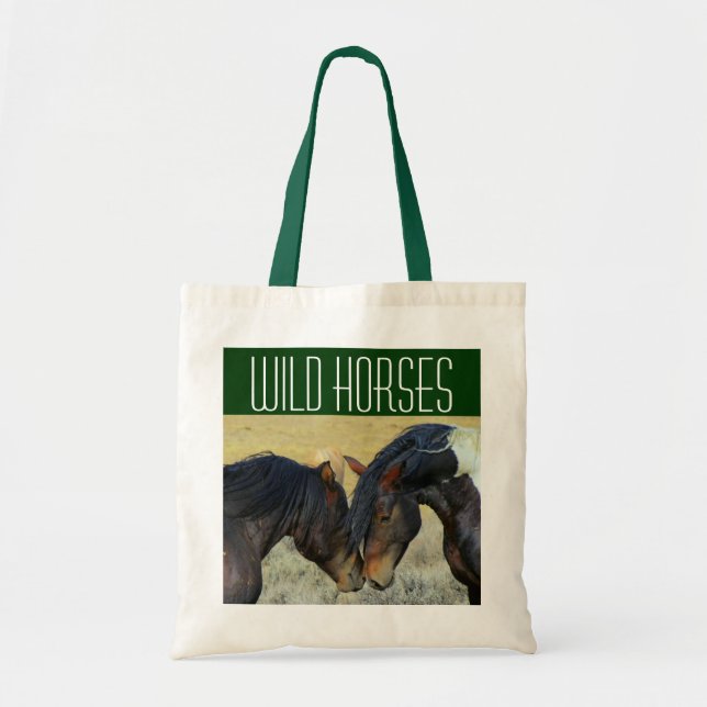 Vild Horses Tote Bag Tygkasse (Framsidan)