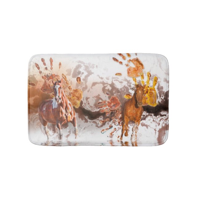 Vild Horses VILD HÄNDER Badrumsmatta (Framsidan)