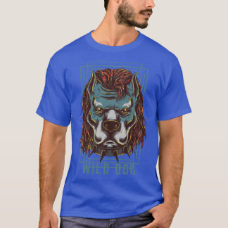 Vild Hund Vilddjursillustration gåva retro gif T Shirt