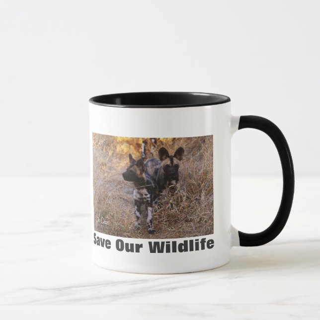 Vild Hundar Spara Vår Wildlife Mugg (Höger)